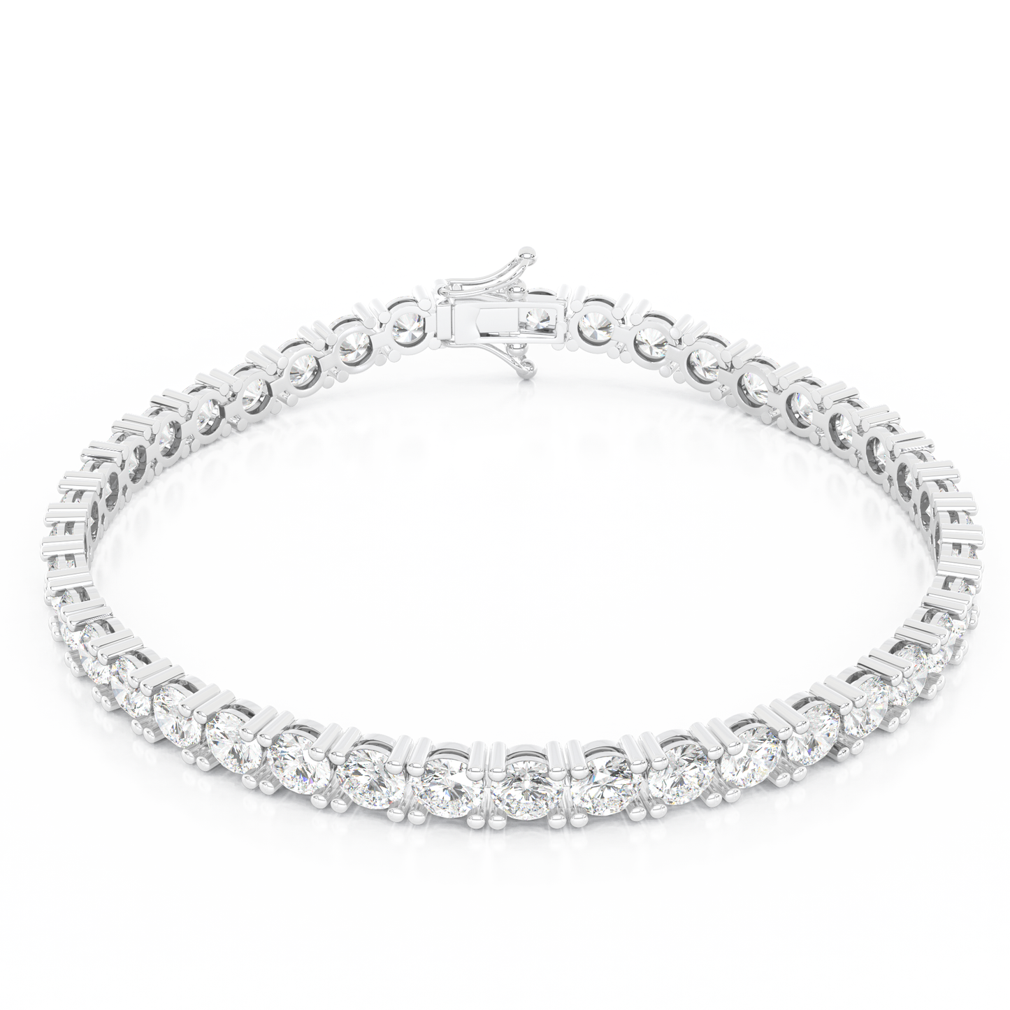 3.00cts+ 4-Prong Lab Grown Diamond Bracelet <Affordable>