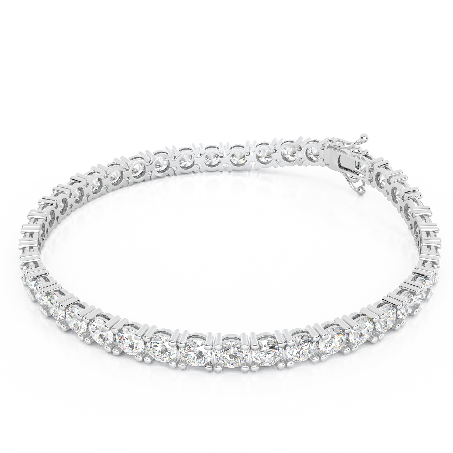 3.00cts+ 4-Prong Lab Grown Diamond Bracelet <Affordable>
