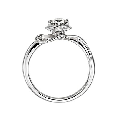 少量/無碎鑽, 放大, 日本, 曲線 品牌結婚對戒 FLORA – SGQ4609V