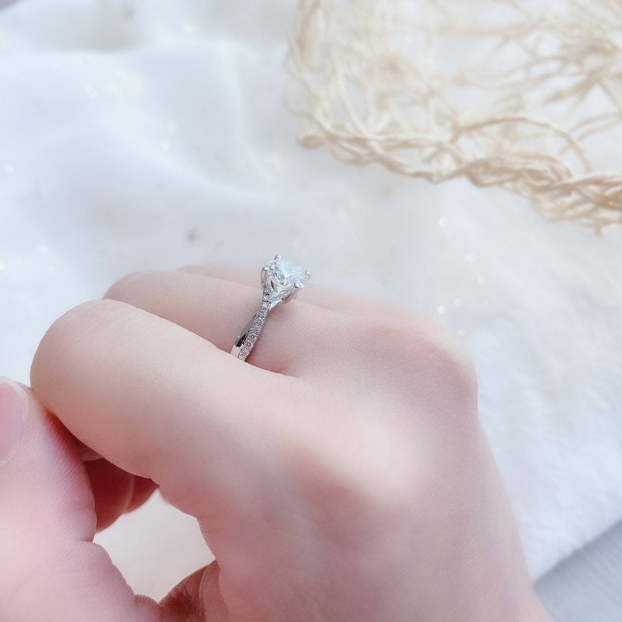曲線, 有碎鑽, 香港 品牌結婚對戒 PHAEDRA – TM0033