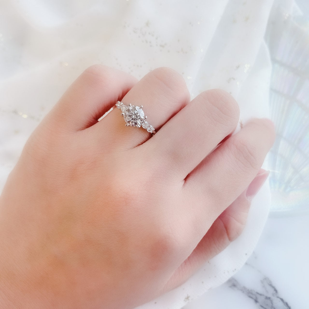 有碎鑽, 直線, 香港 品牌結婚對戒 RITA – TM0104