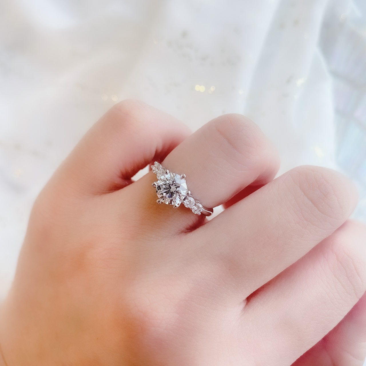 有碎鑽, 直線, 香港 品牌結婚對戒 RITA – TM0104