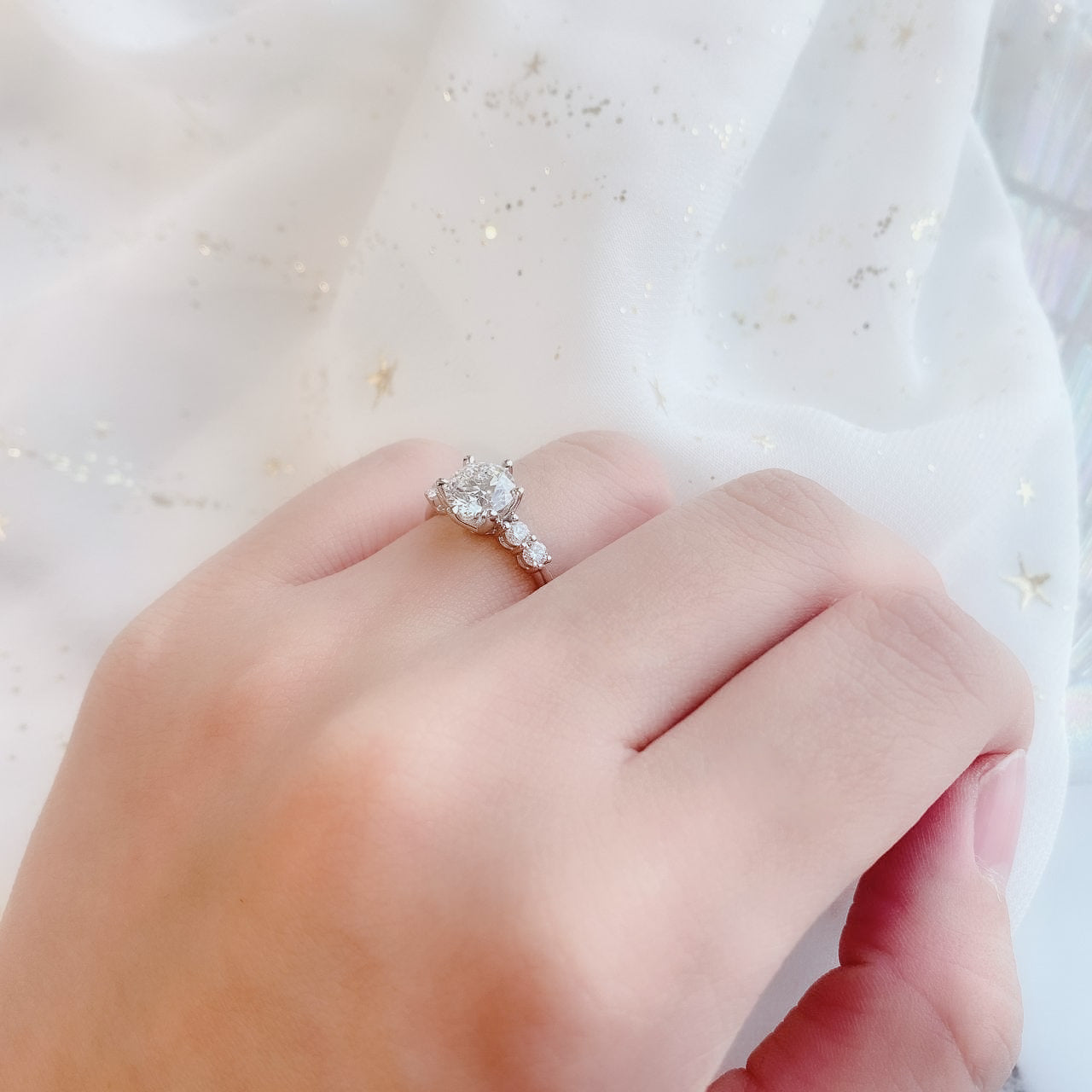 有碎鑽, 直線, 香港 品牌結婚對戒 RITA – TM0104
