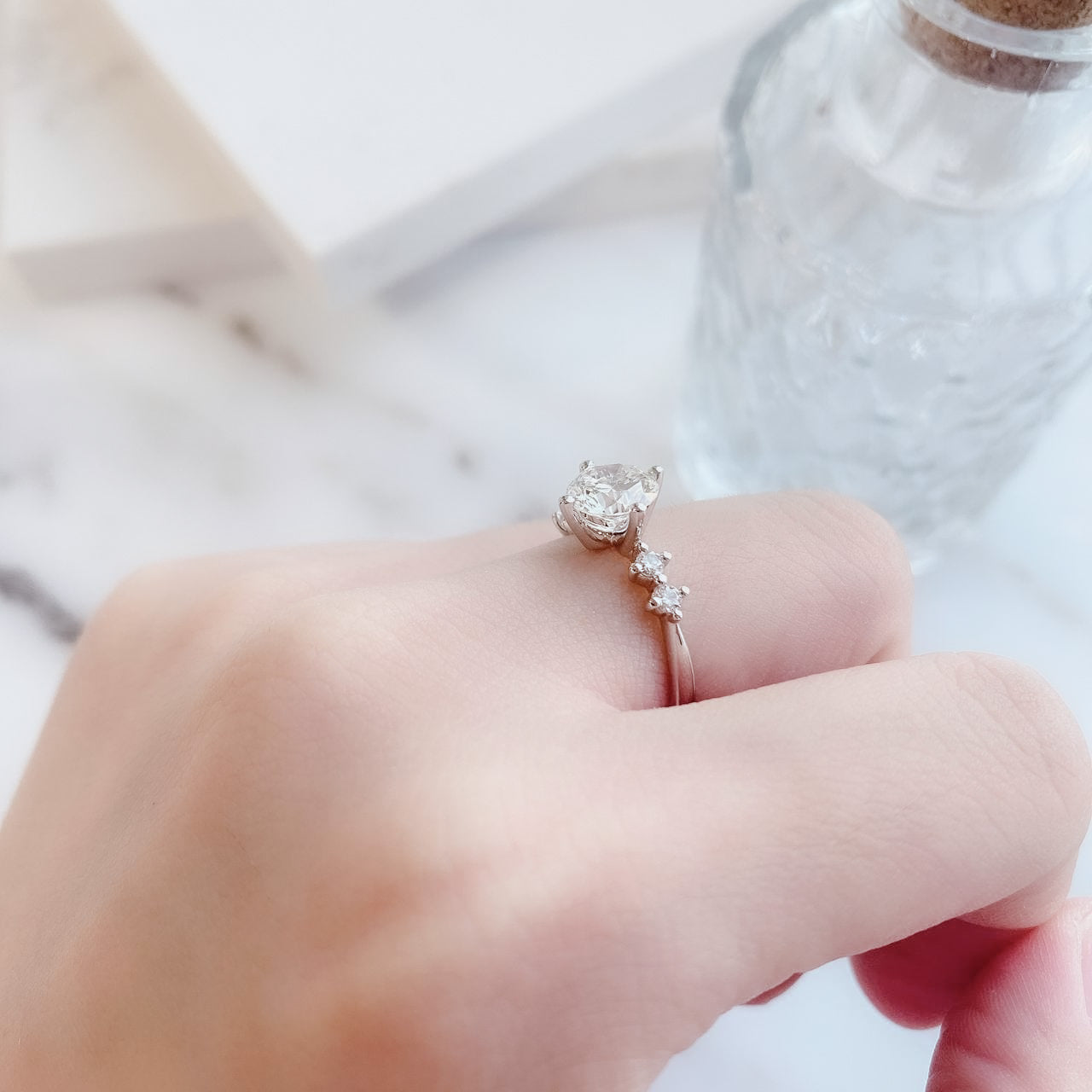 有碎鑽, 直線, 香港 品牌結婚對戒 ROBERTA – TM0149