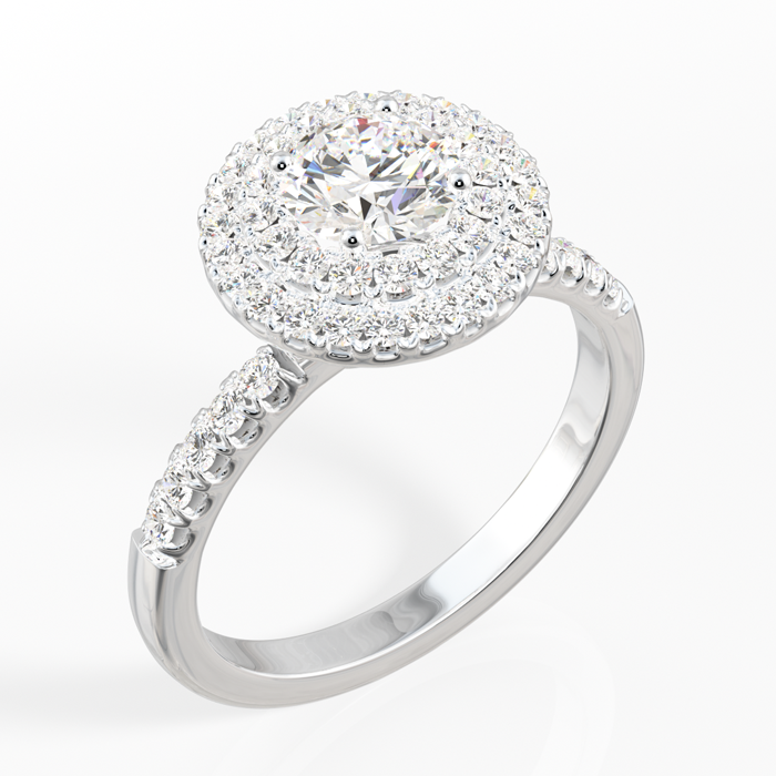有碎鑽, 直線, 香港 品牌結婚對戒 LILLIAN – TM0324