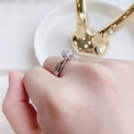 少量/無碎鑽, 曲線, 香港 品牌結婚對戒 SALOME – TM0806