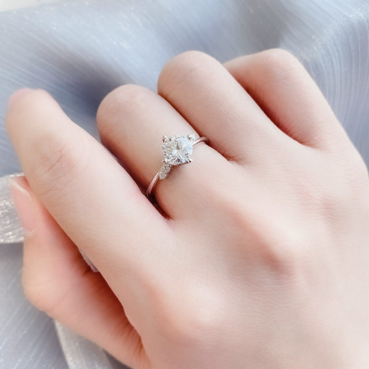 有碎鑽, 直線, 香港 品牌結婚對戒 VERONICA – TM0932