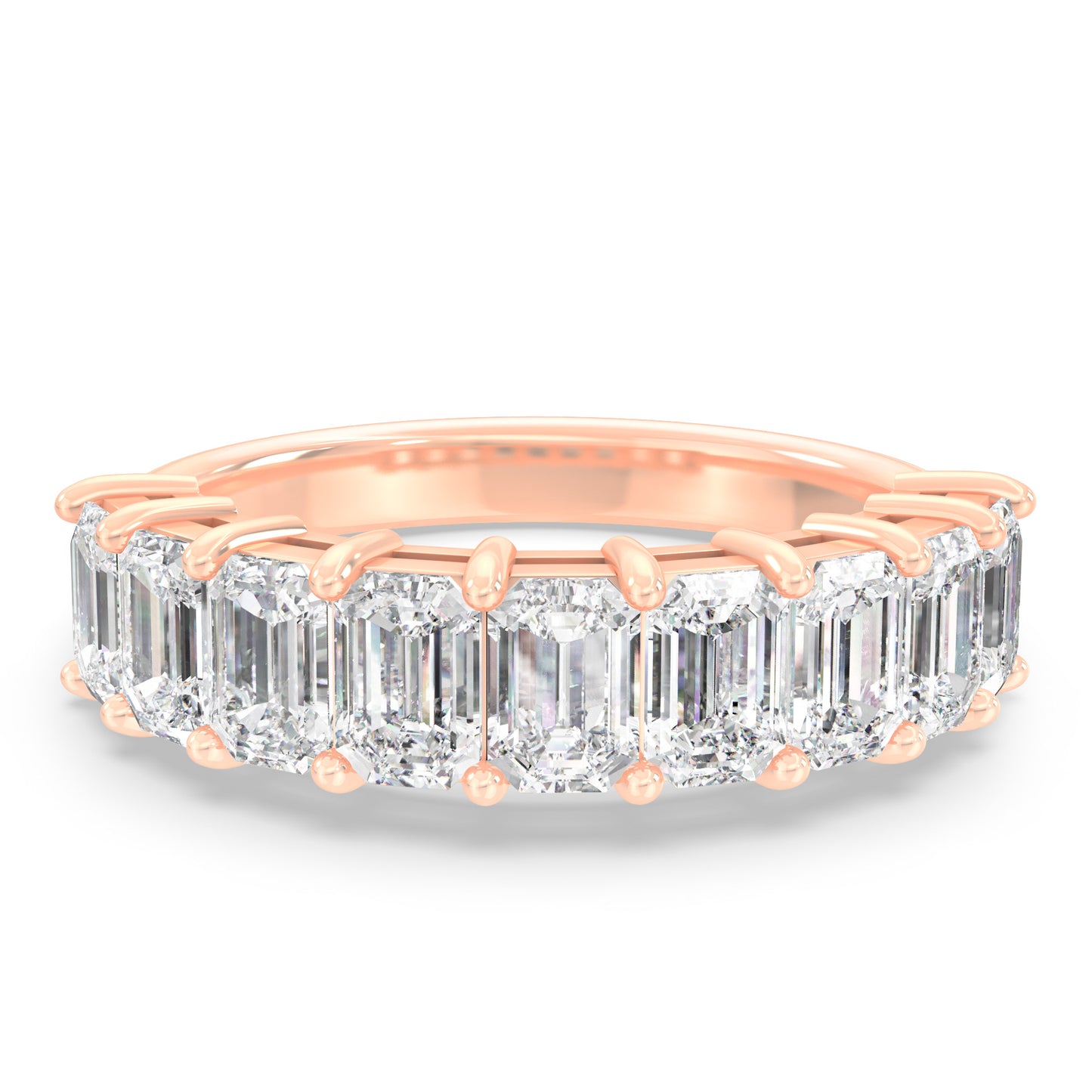 0.20ct Emerald Cut Lab Grown Diamonds Anniversary Ring <Excellent Grade>