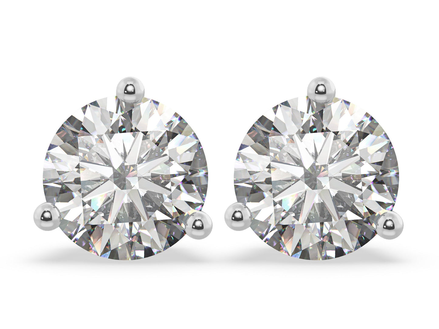 0.40ct 3-Prong Lab Grown Diamond Stud Earrings <High Quality>