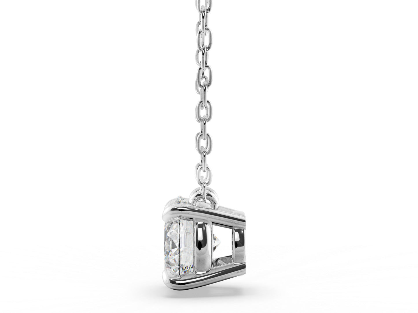 0.40ct 4-Prong Lab Grown Diamond Solitaire Necklace <High Quality>