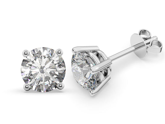 0.40ct 4-Prong Lab Grown Diamond Stud Earrings <Premium Grade>