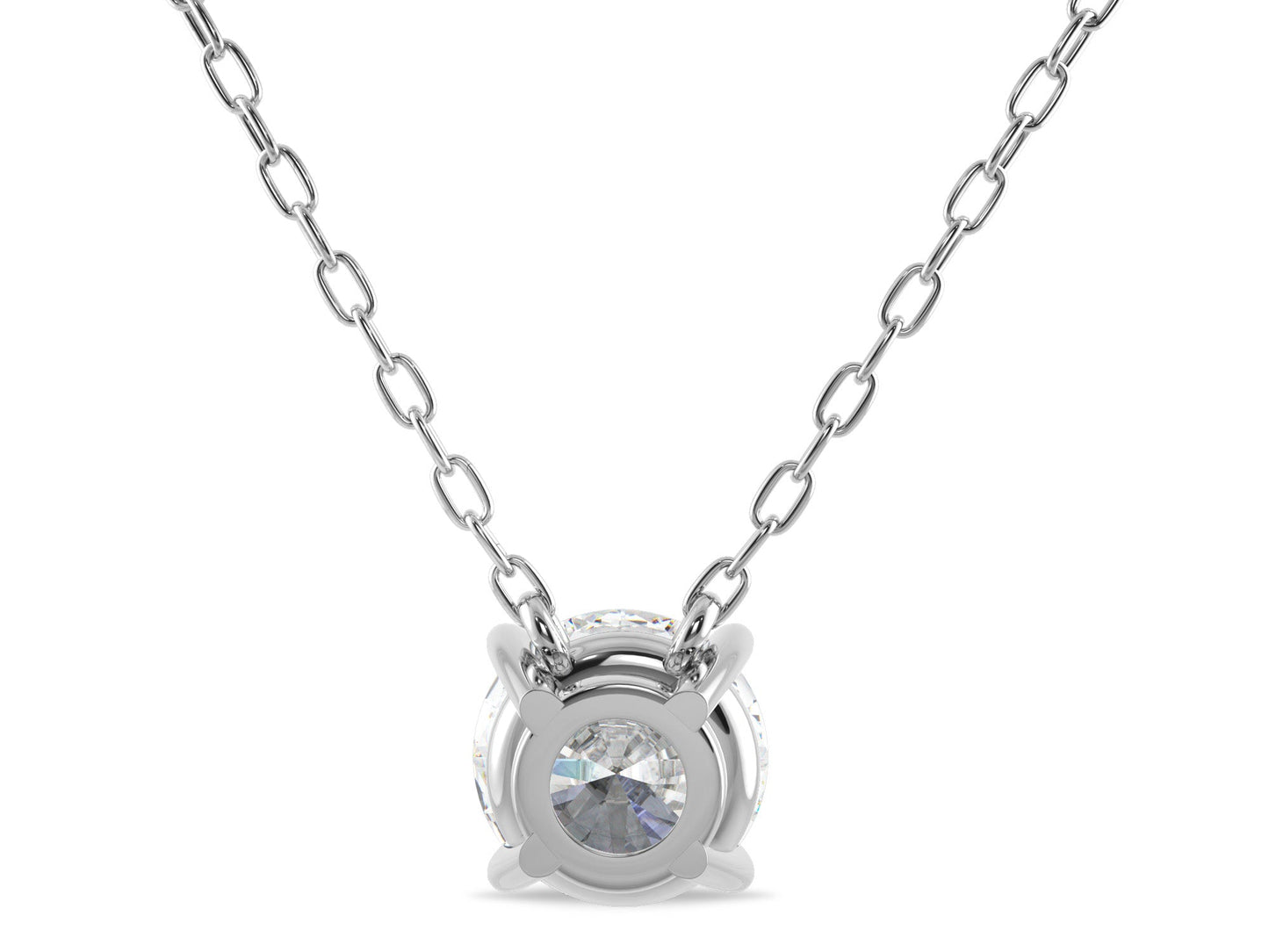 0.50ct 4-Prong Lab Grown Diamond Solitaire Necklace <Premium Grade>