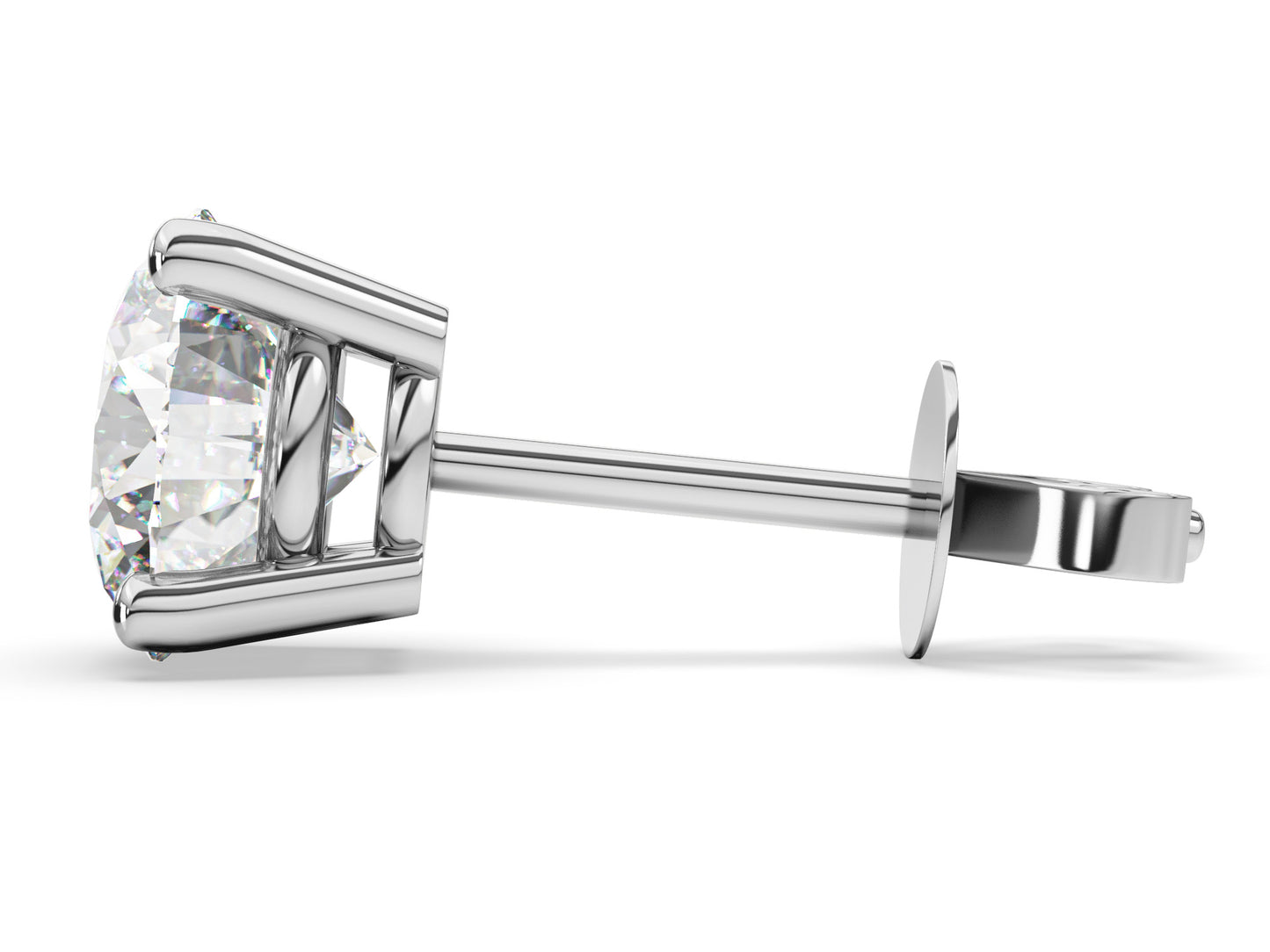 0.60ct 4-Prong Lab Grown Diamond Stud Earrings <Premium Grade>