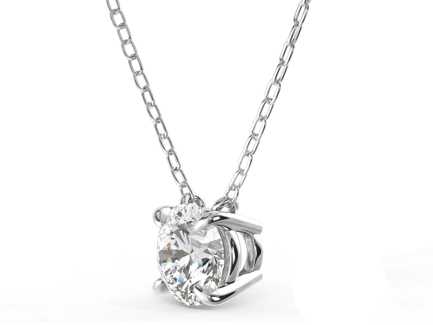 0.20ct 4-Prong Lab Grown Diamond Solitaire Necklace <Premium Grade>
