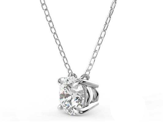 0.40ct 4-Prong Lab Grown Diamond Solitaire Necklace <High Quality>