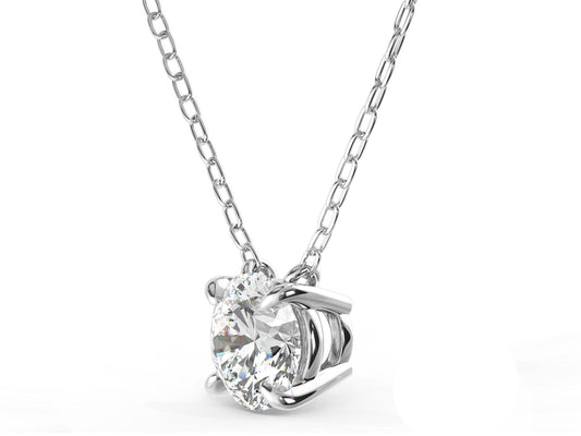 0.50ct 4-Prong Lab Grown Diamond Solitaire Necklace <High Quality>