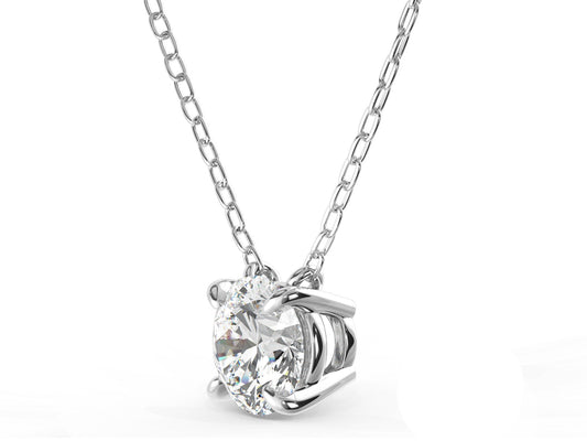 0.60ct 4-Prong Lab Grown Diamond Solitaire Necklace <High Quality>