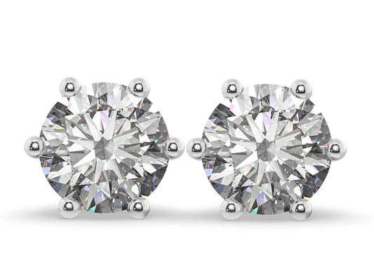 0.60ct 6-Prong Lab Grown Diamond Stud Earrings <Premium Grade>