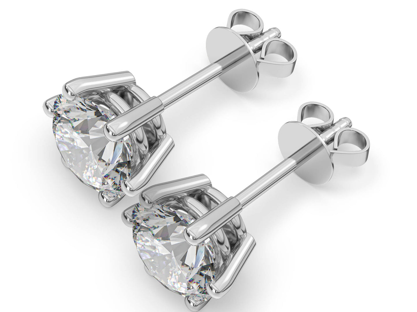 1.00ct 6-Prong Lab Grown Diamond Stud Earrings <High Quality>