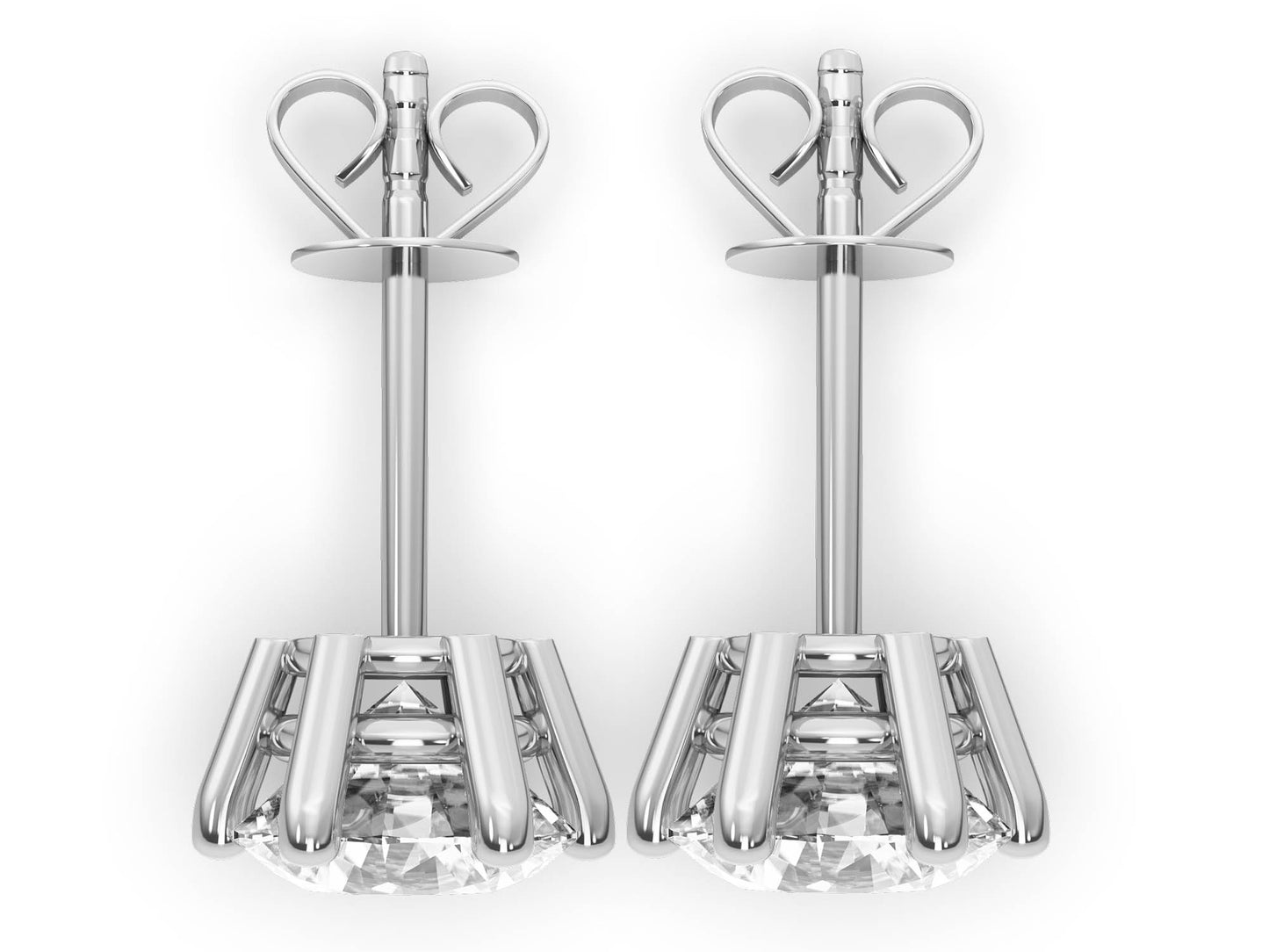 1.20cts 6-Prong Lab Grown Diamond Stud Earrings <High Quality>